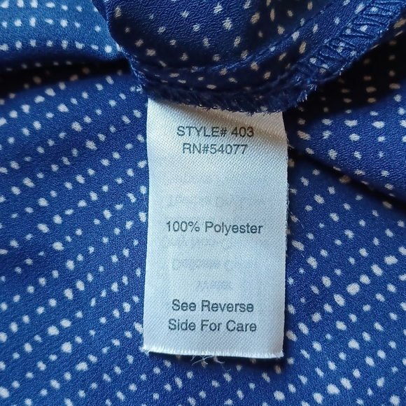 Cabi Women's Sleeveless Top Size 8 Navy & White Smocked Sides Adjustable Straps - Picture 12 of 15